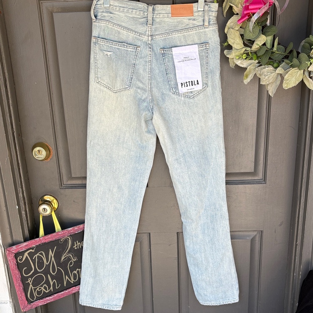 NWT Pistola Distressed Light Blue Jeans - Picture 5 of 7
